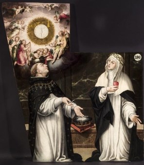성 토마스 아퀴나스와 시에나의 성녀 가타리나_by Pedro de Villegas Marmolejo_in the Museum of Fine Arts of Seville_Spain.jpg